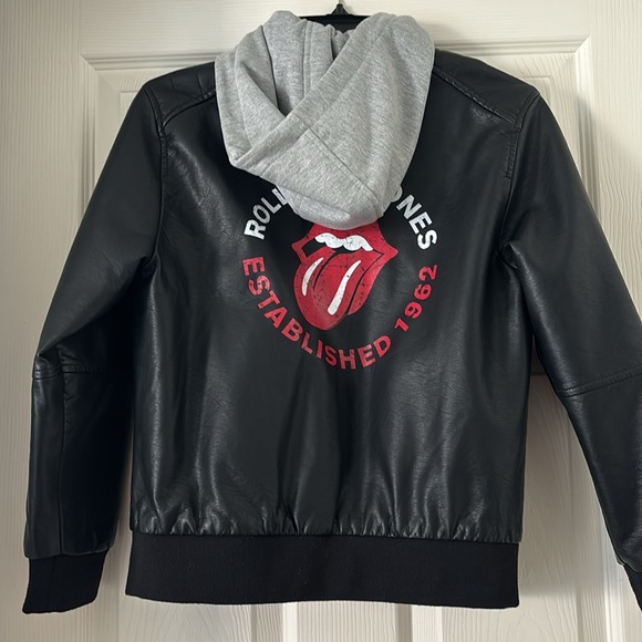Zara Boy Rolling Stone Faux Leather Jacket - Picture 2 of 7